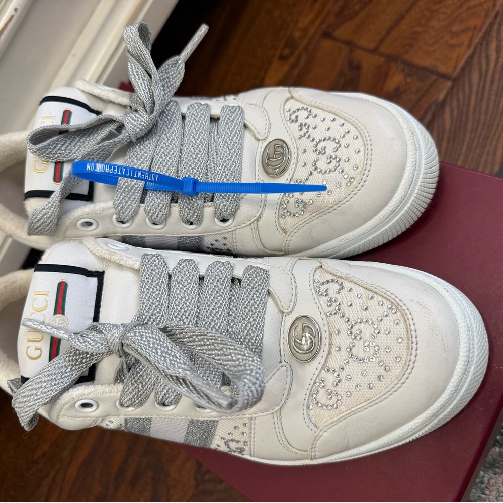 Gucci GG Crystal Web Screener Sneakers - Picture 3 of 10